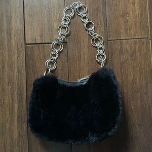Faux fur Pochette style bag